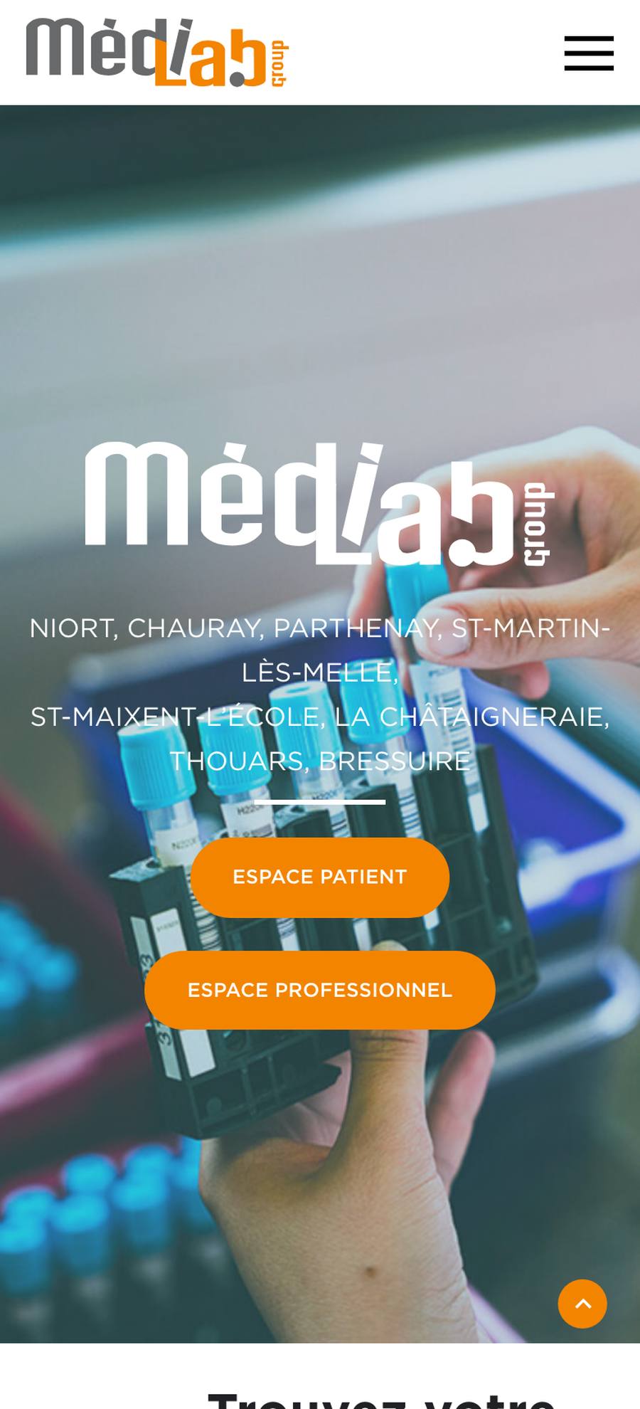 Médilab Group — Home (mobile), original