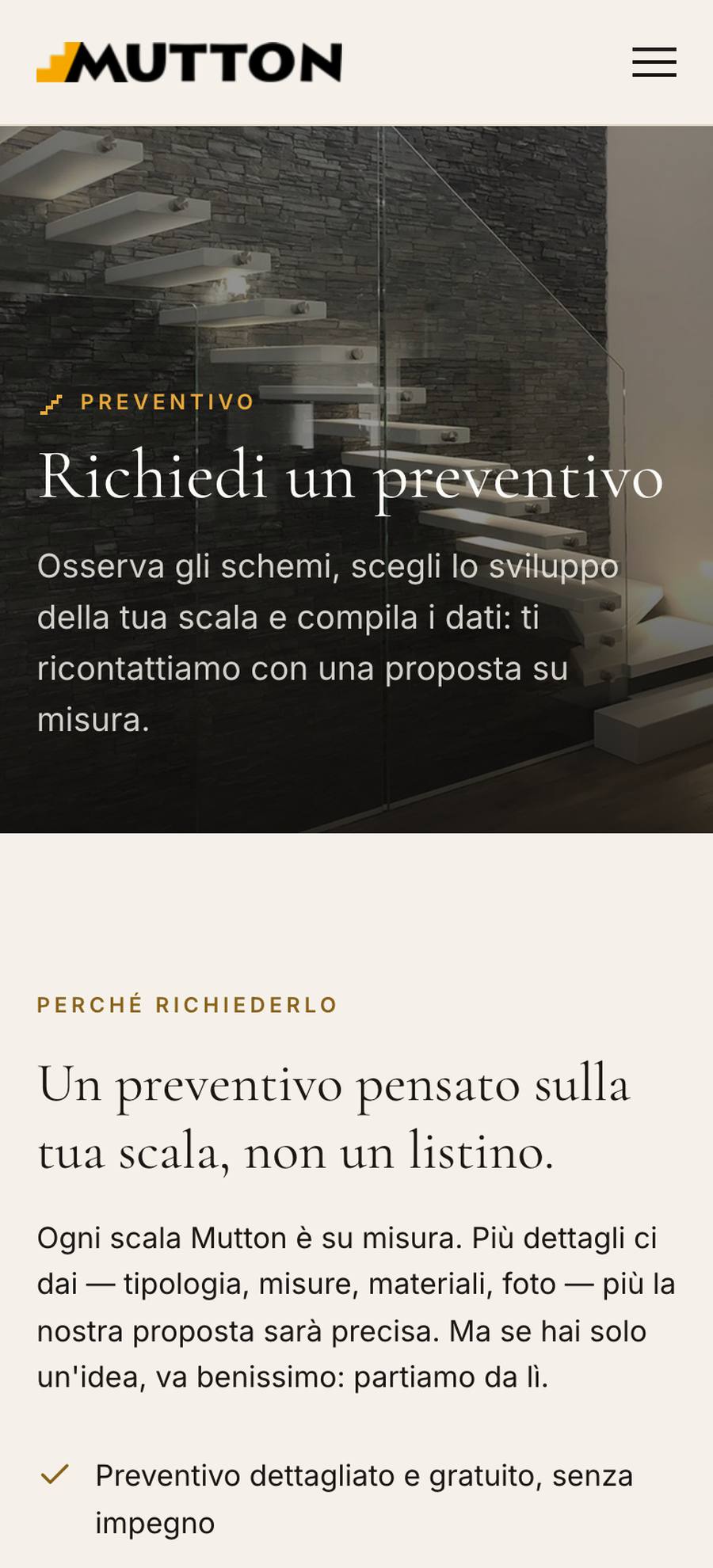 Mutton della Scala — Preventivo (mobile), rebuilt